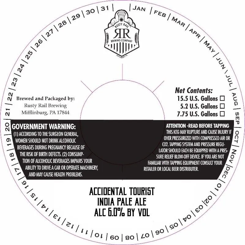 Accidental Tourist — full label as filed with TTB