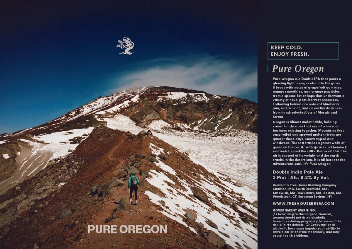 Pure Oregon label art — PURE OREGON