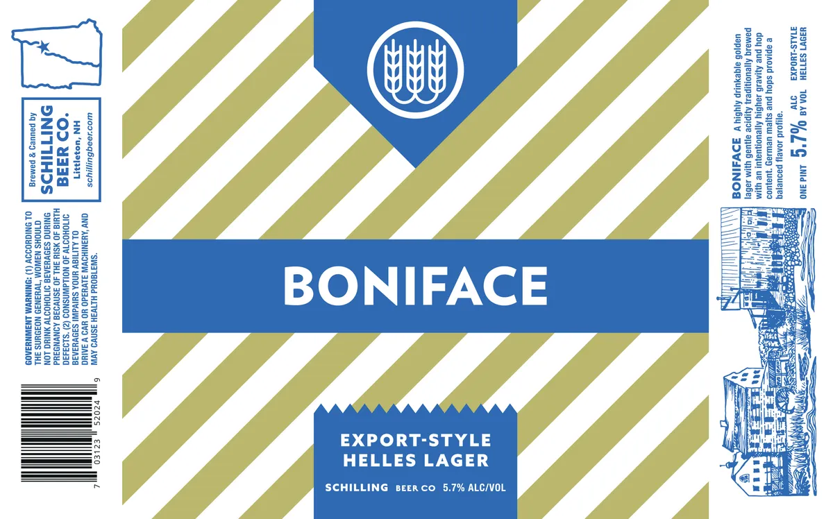 Boniface label art — SCHILLING BEER CO.
