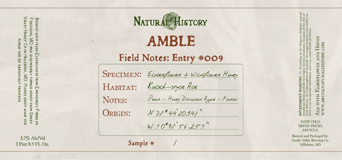 Amble label art — NATURAL HISTORY