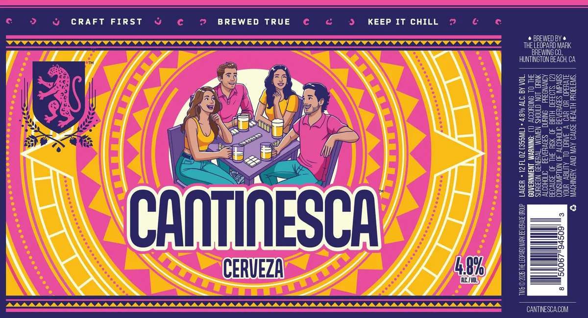 Cantinesca Cerveza label art — CANTINESCA
