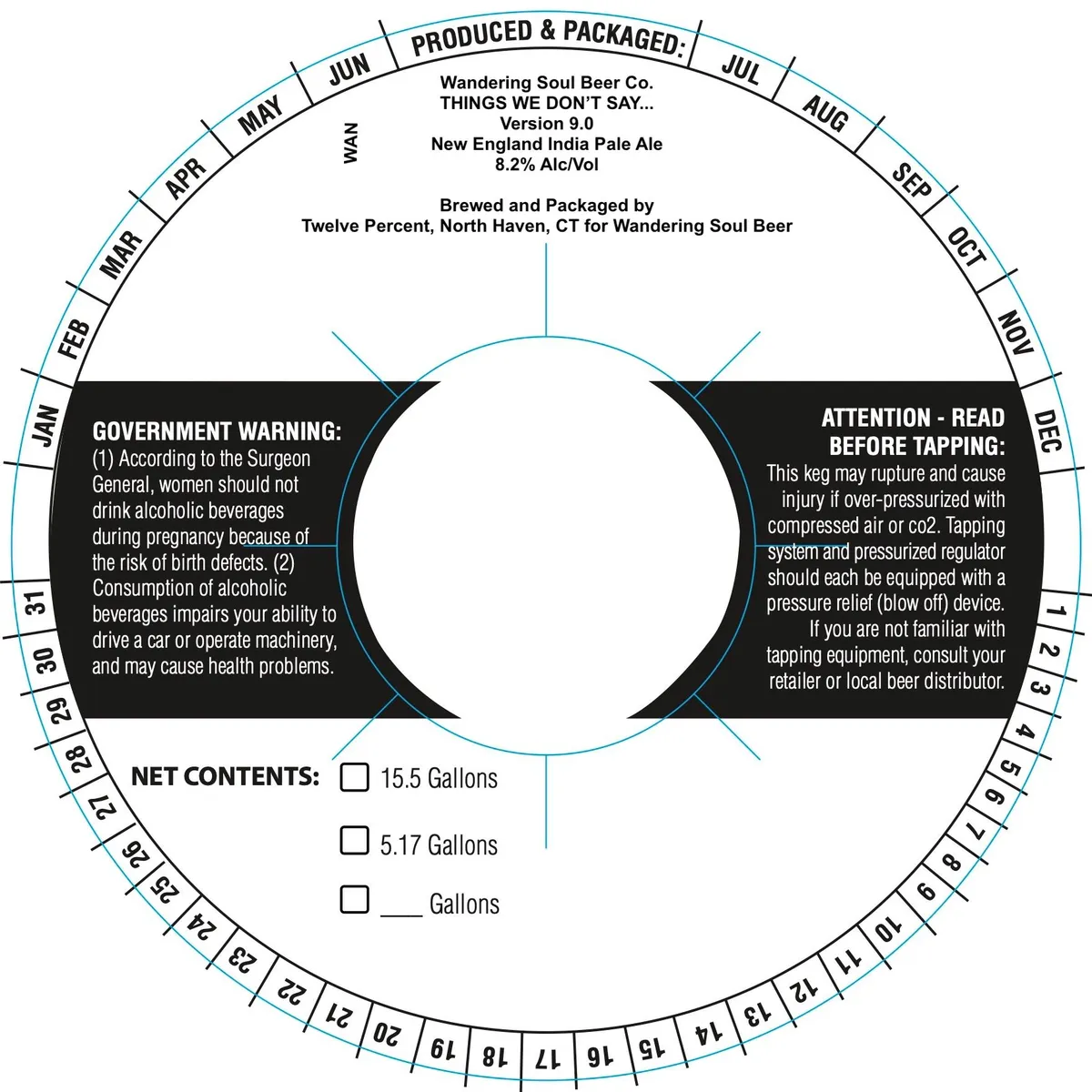 Things We Don't Say... Version 9.0 label art — WANDERING SOUL BEER CO.
