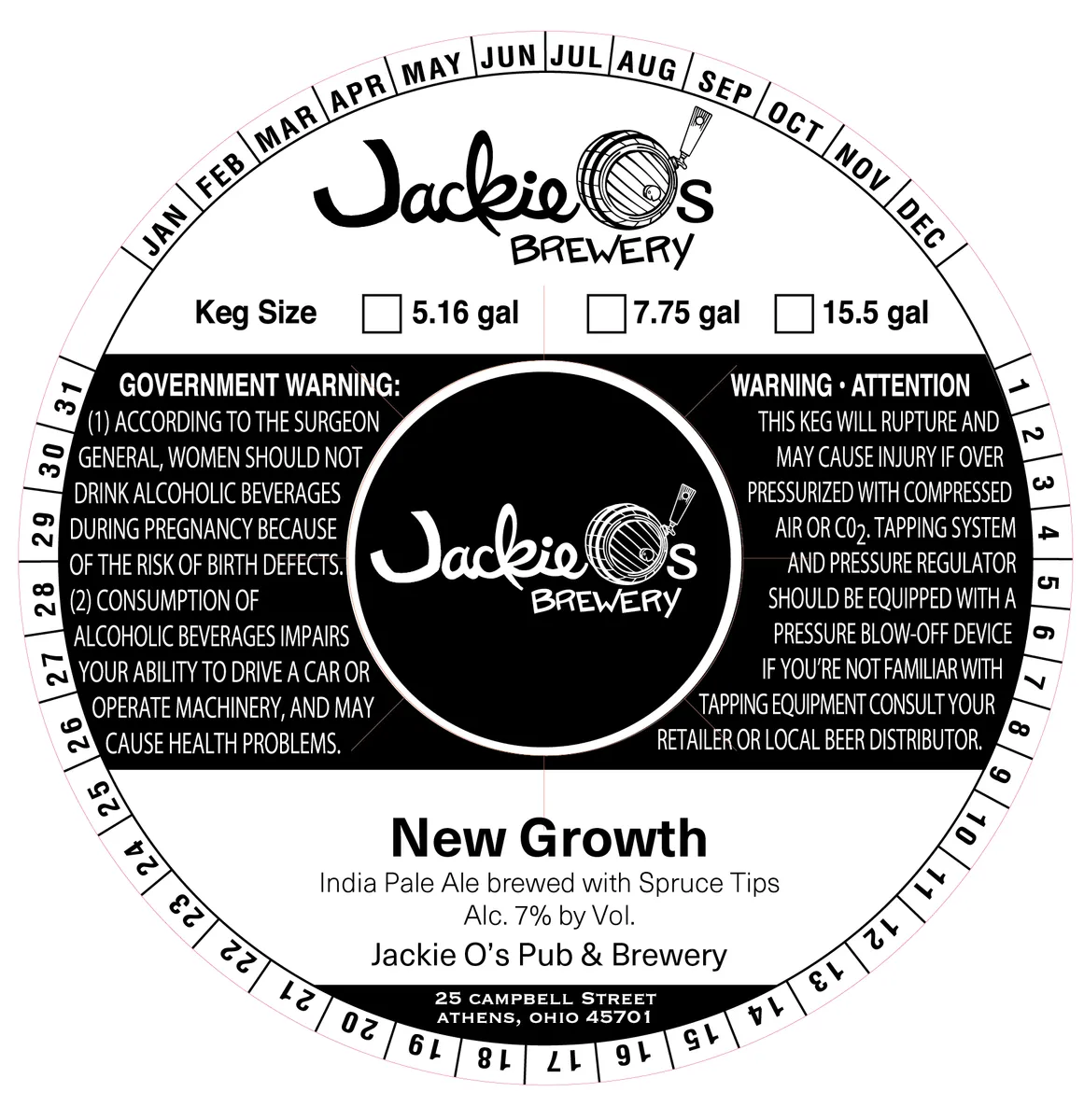 New Growth label art — JACKIE O'S