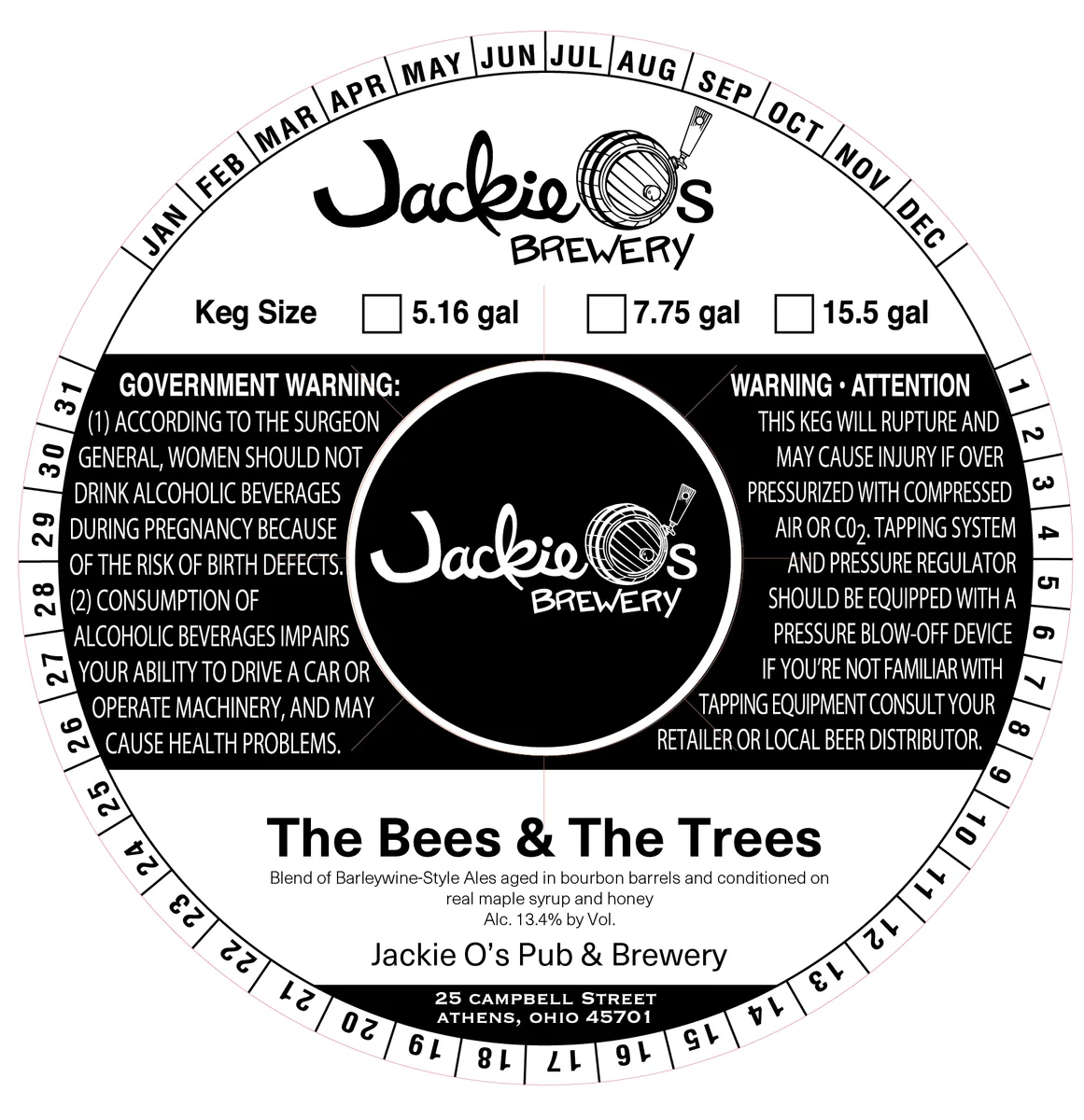 The Bees & The Trees label art — JACKIE O'S