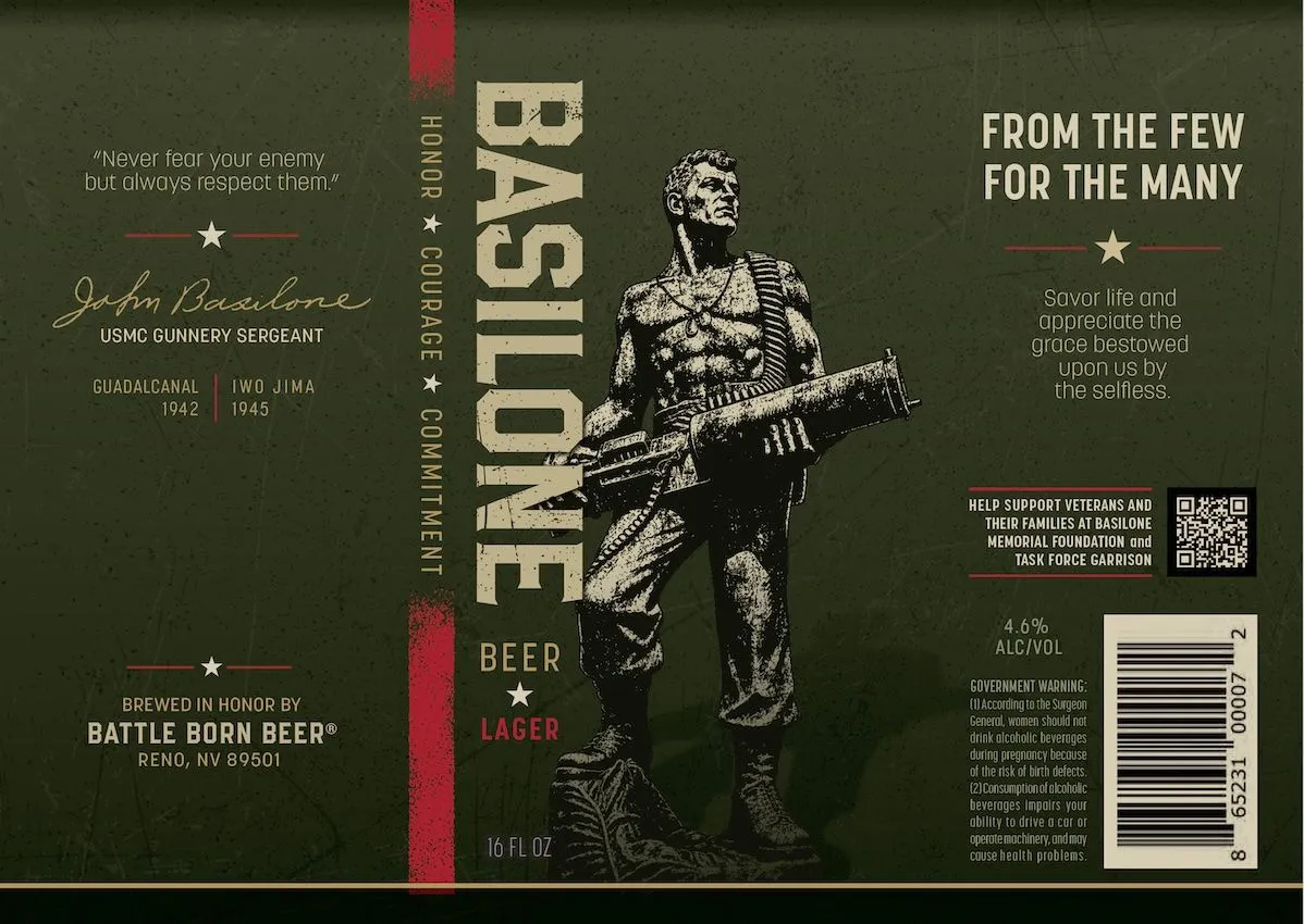 Basilone label art — BASILONE