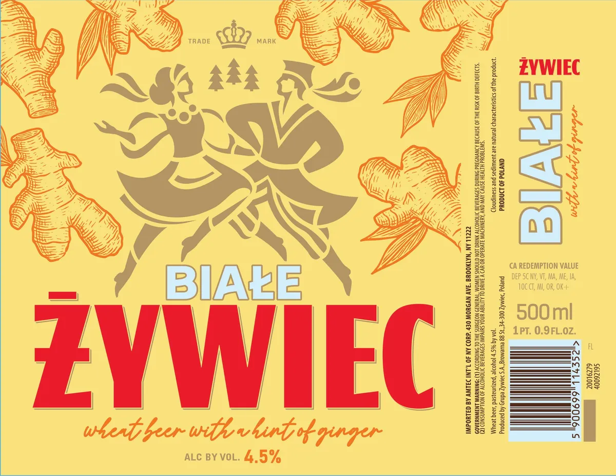 Żywiec Białe label art — ZYWIEC BIALE