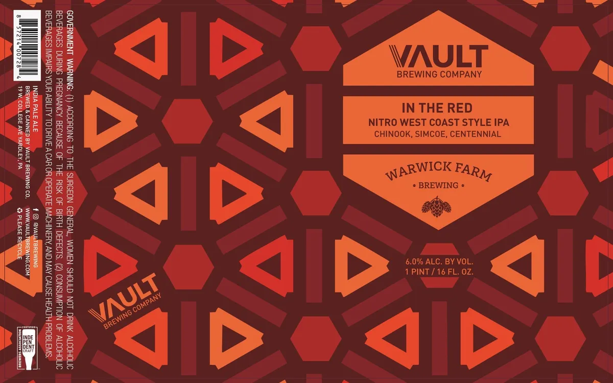 In the Red label art — VAULT BREWING COMPANY