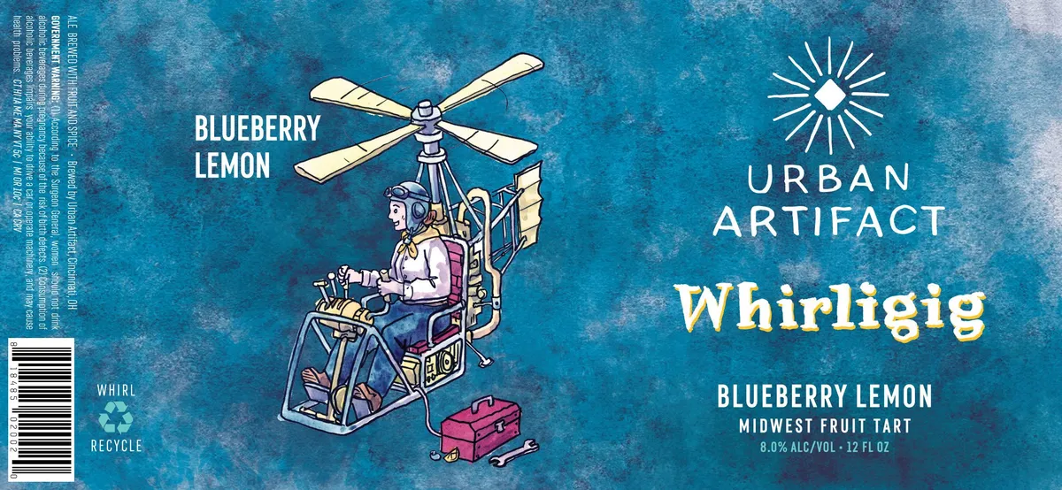 Whirligig label art — URBAN ARTIFACT