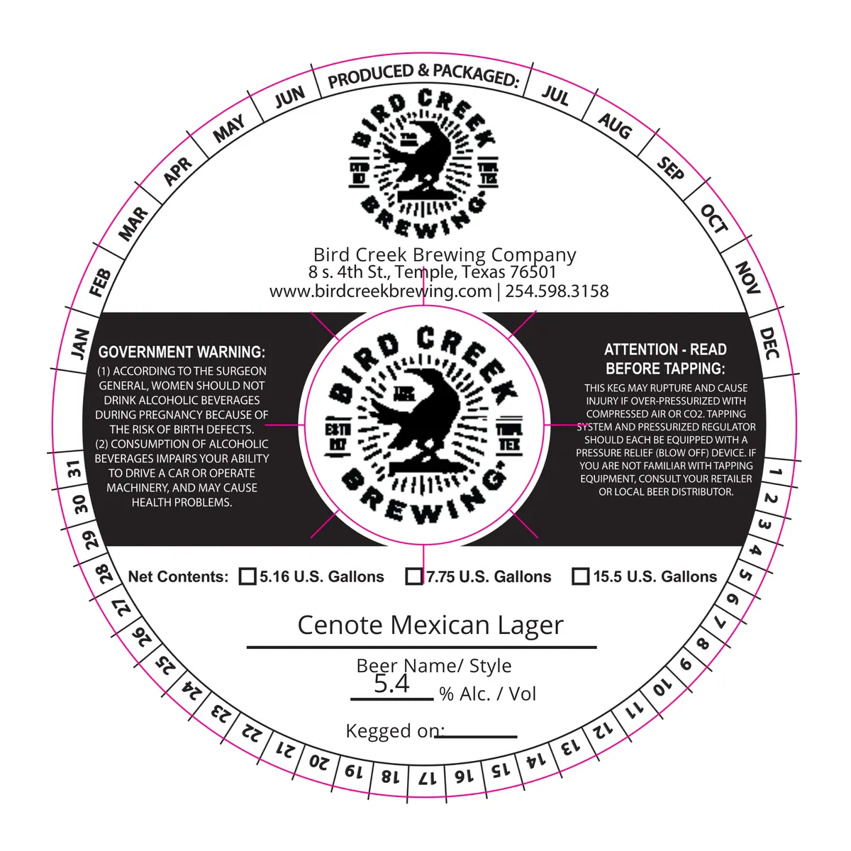 Cenote Mexican Lager label art — CENOTE
