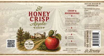 Honey Crisp Apple Brew label