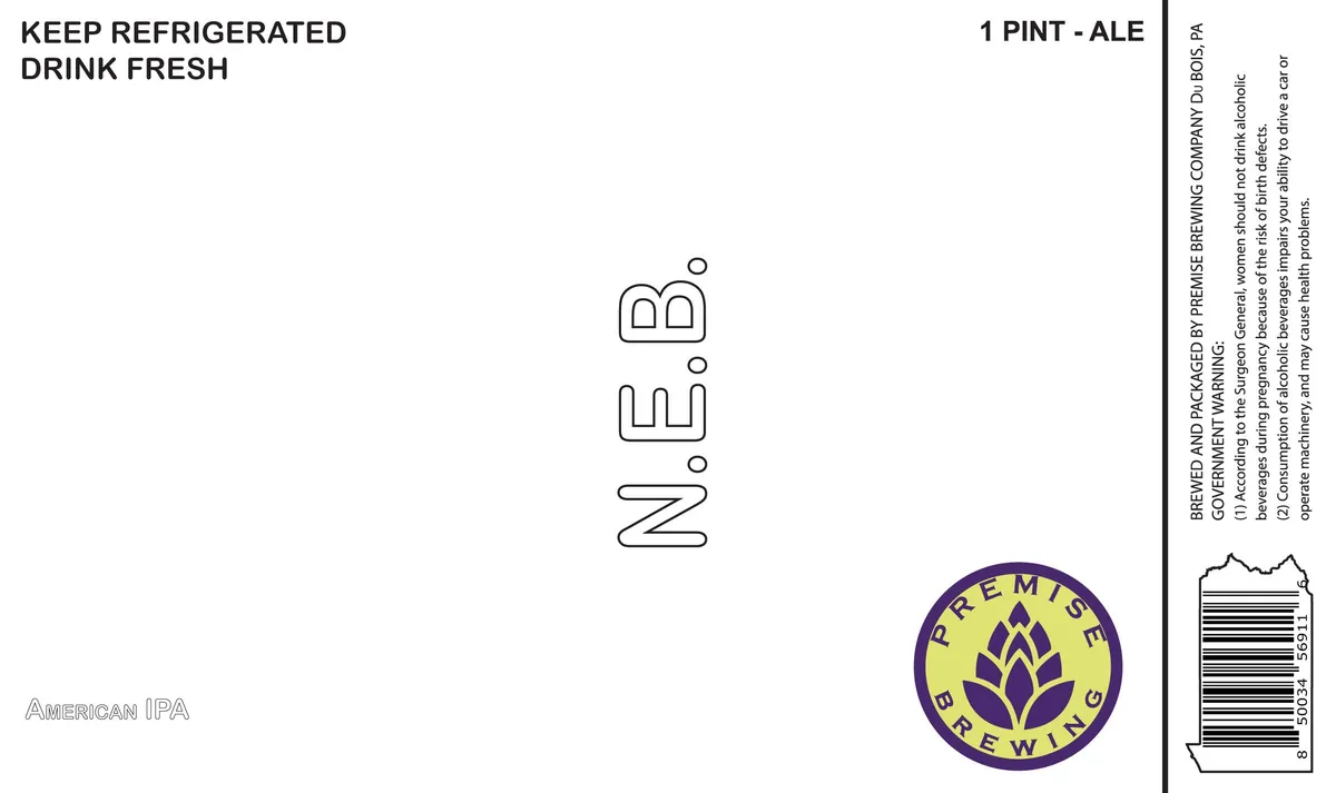 N.E.B. label art — PREMISE BREWING COMPANY