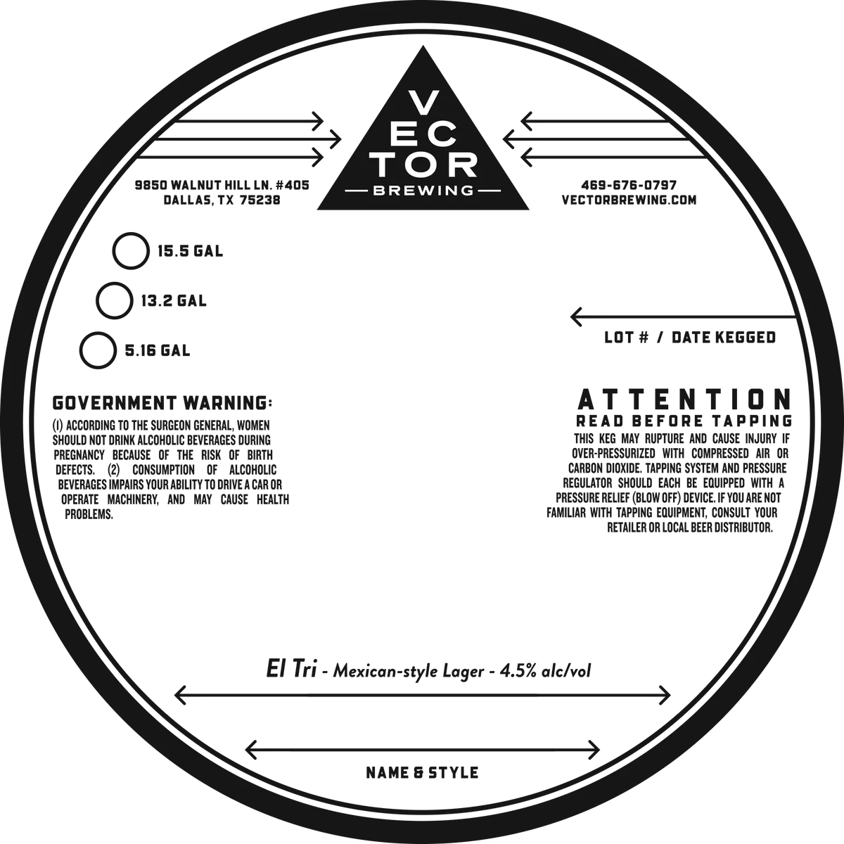 El Tri — full label as filed with TTB