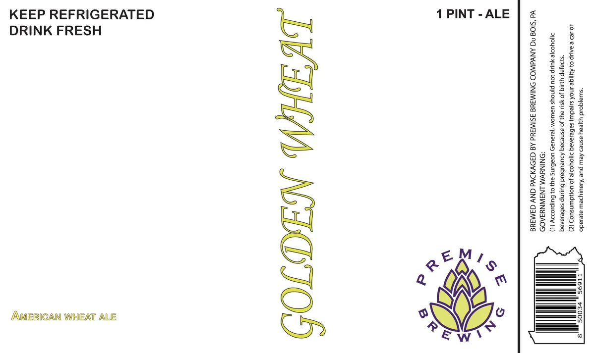 Golden Wheat label art — PREMISE BREWING COMPANY