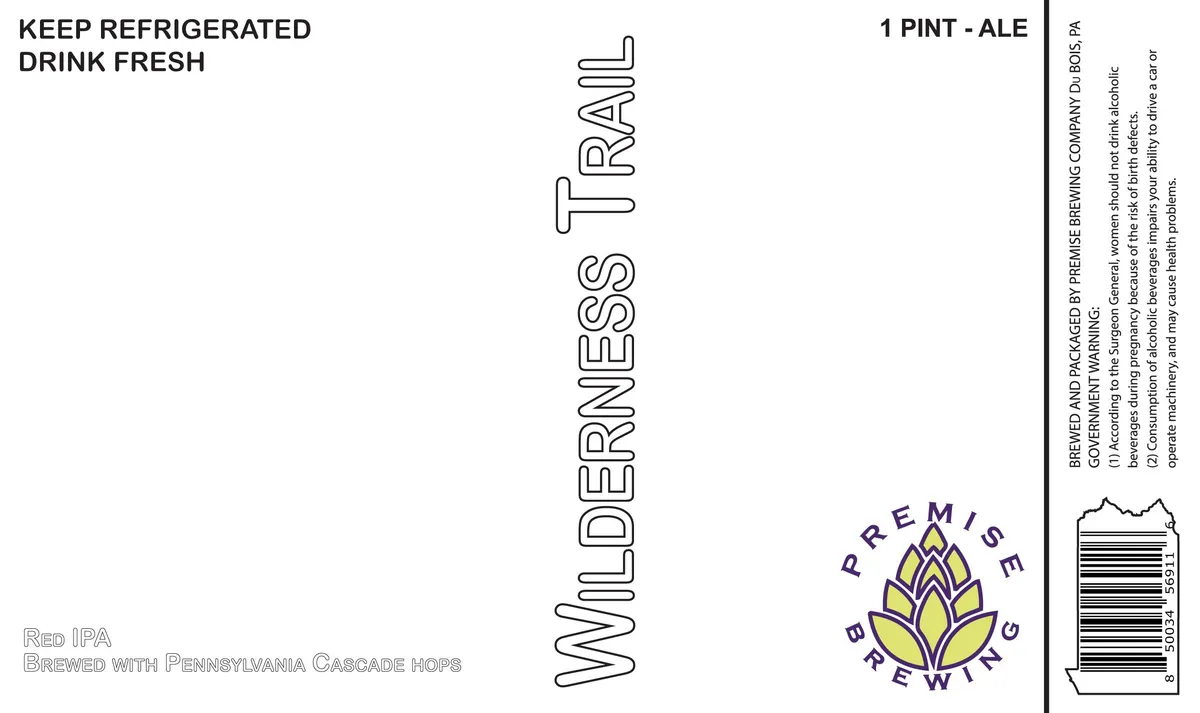 Wilderness Trail label art — PREMISE BREWING COMPANY