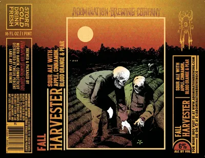 Fall Harvester label