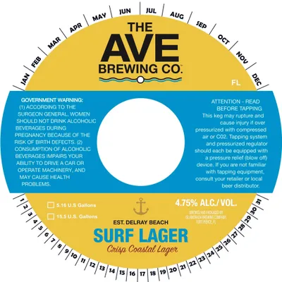 Surf Lager label