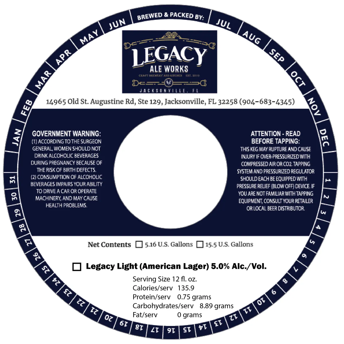 Legacy Light label art — LEGACY ALE WORKS