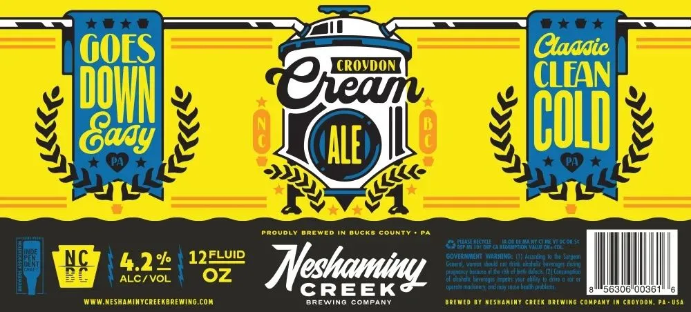 Croydon Cream Ale — full label as filed with TTB