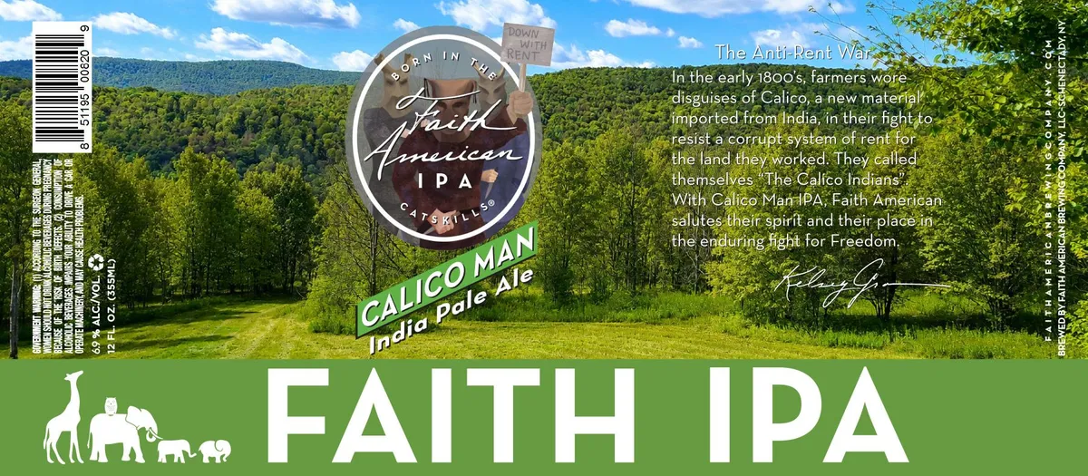 Calico Man label art — FAITH AMERICAN