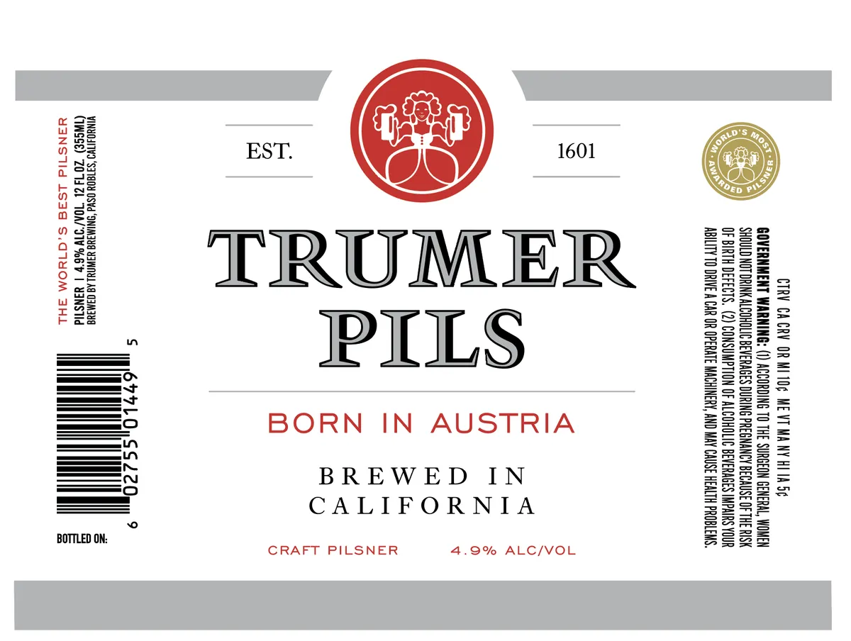 Trumer Pils — full label as filed with TTB