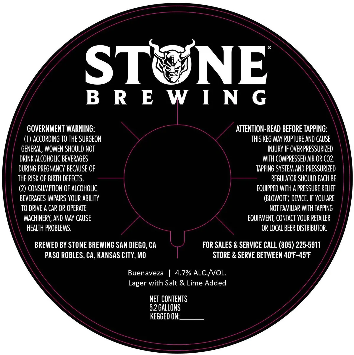 Buenaveza label art — STONE BREWING