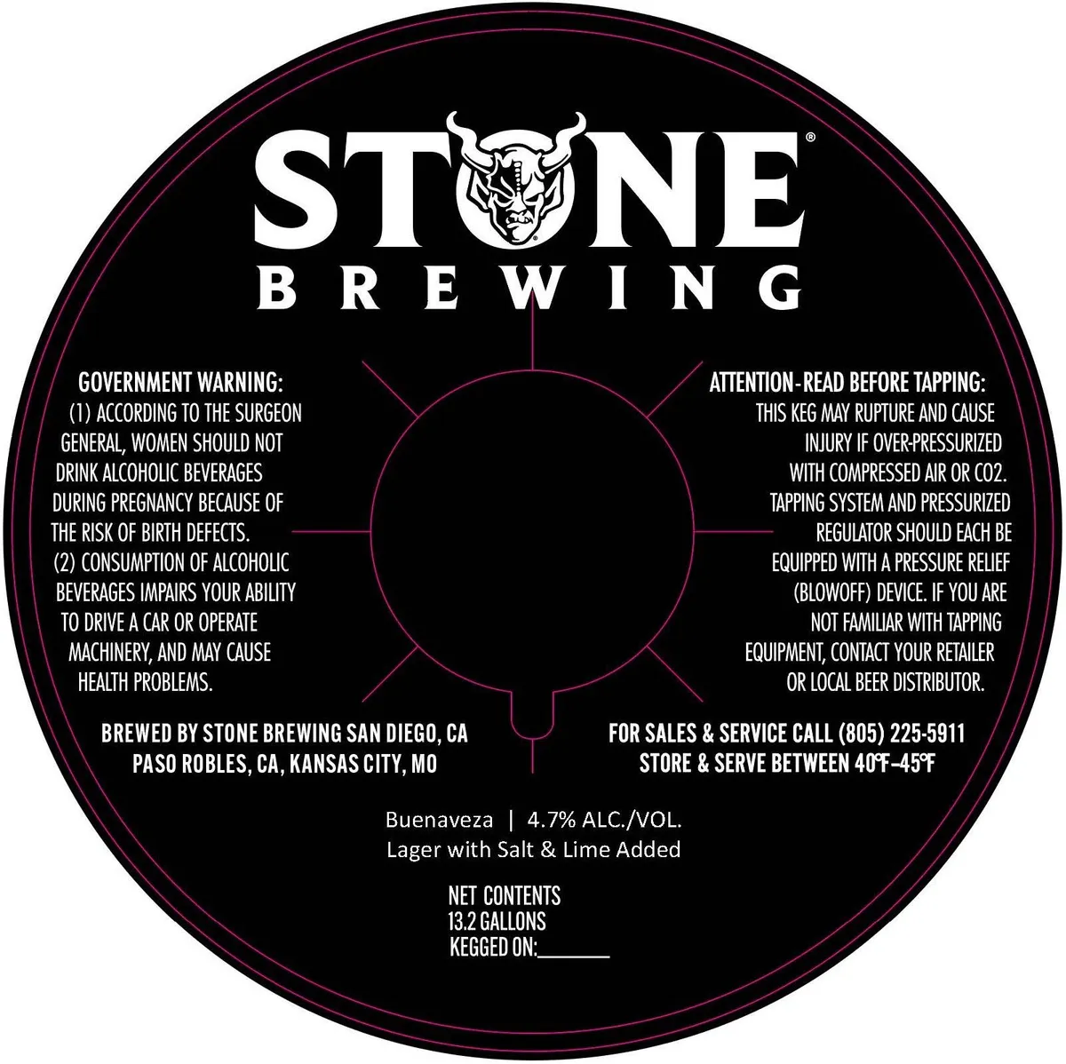 Buenaveza label art — STONE BREWING
