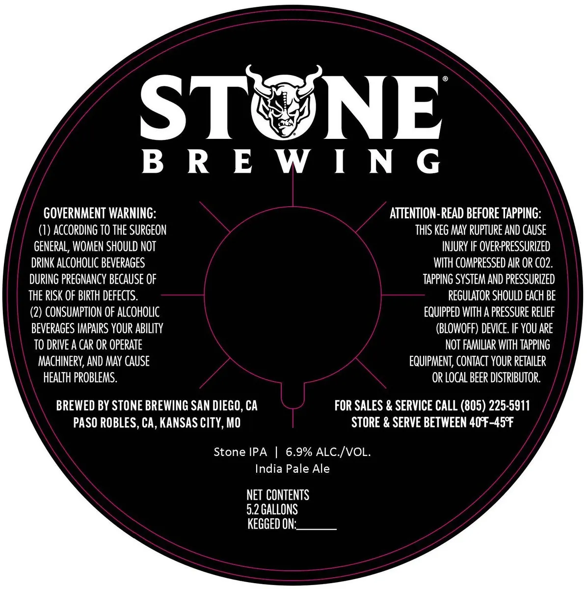 Stone IPA label art — STONE BREWING
