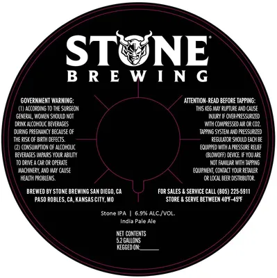 Stone IPA label