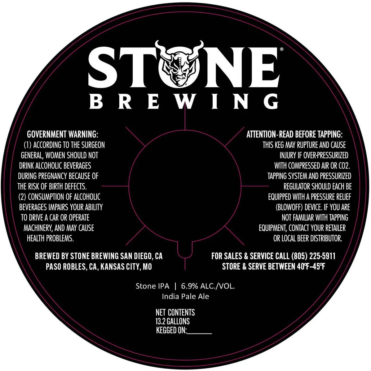 Stone IPA label art — STONE BREWING