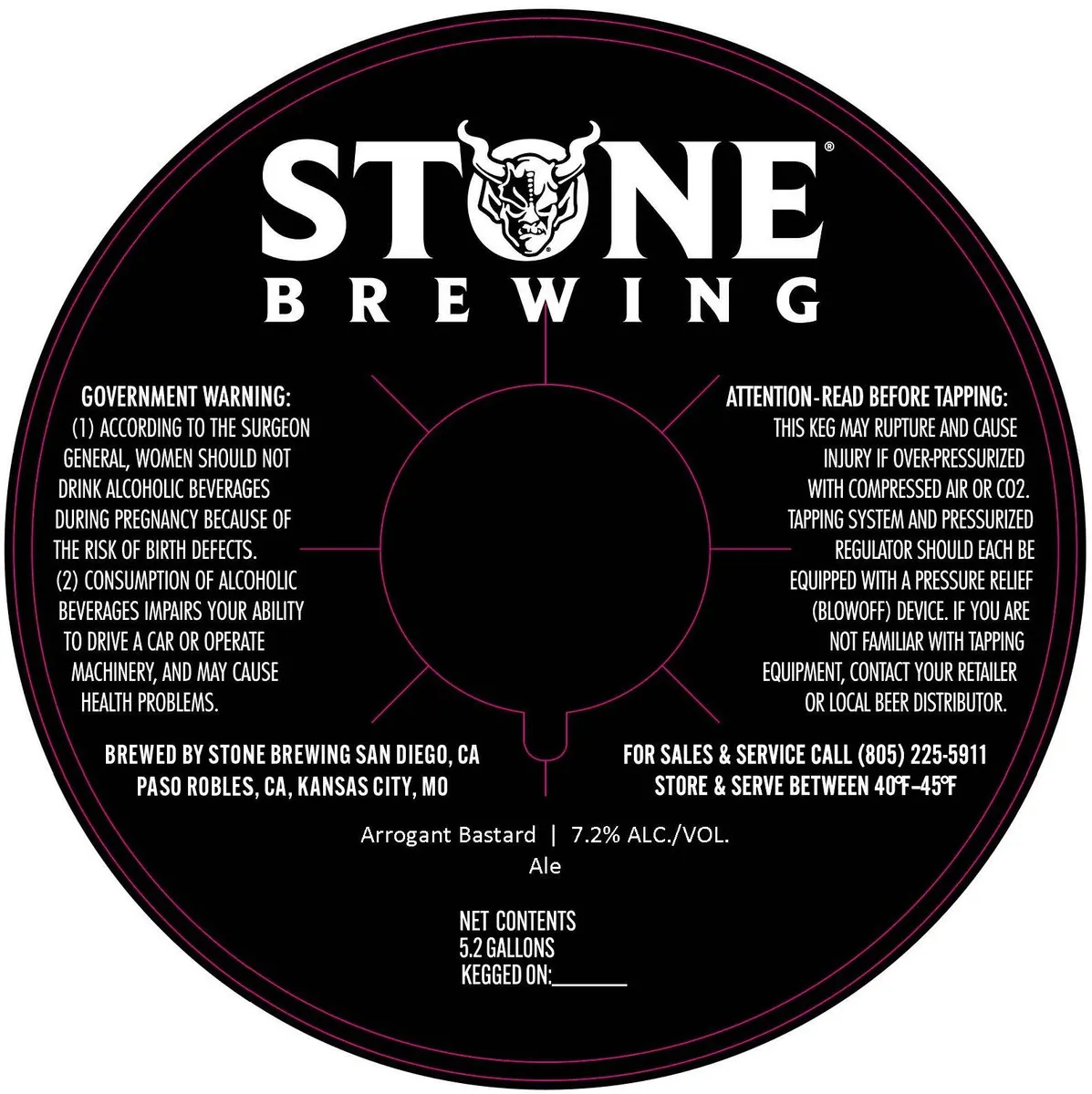Arrogant Bastard label art — STONE BREWING