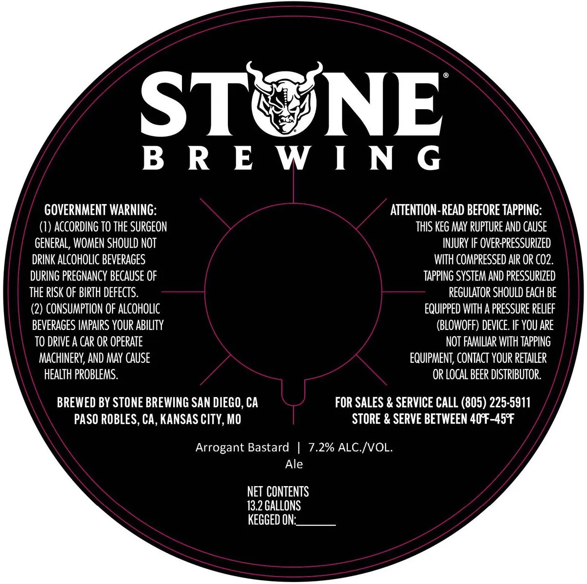 Arrogant Bastard label art — STONE BREWING