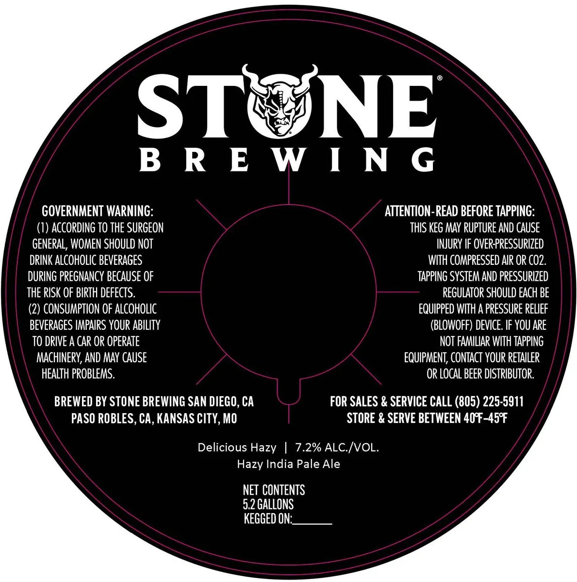 Delicious Hazy label art — STONE BREWING