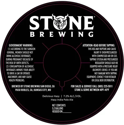 Delicious Hazy label