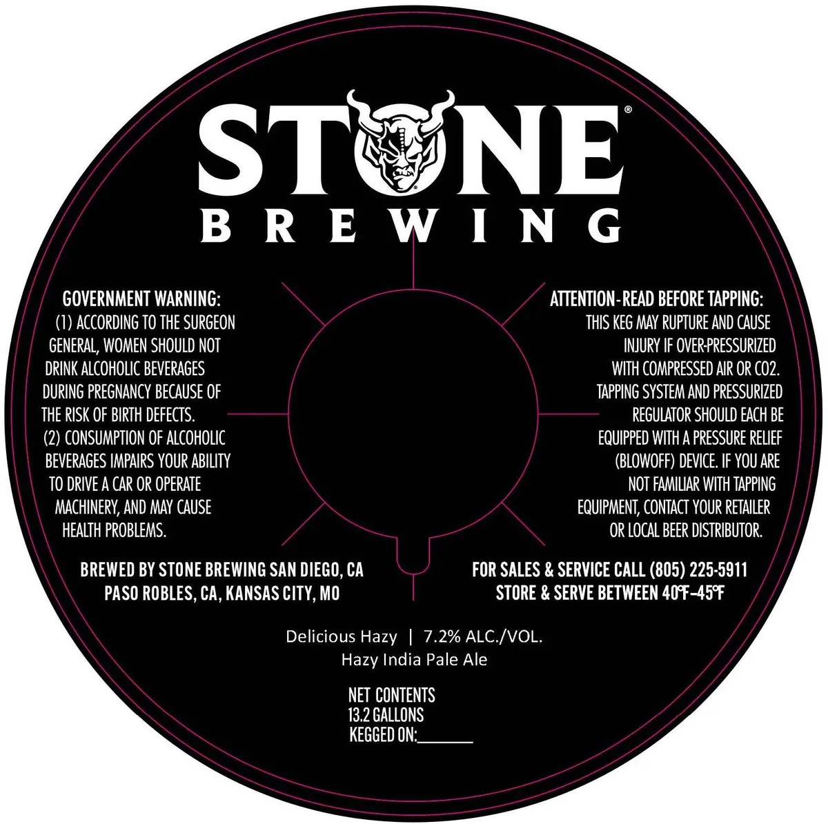 Delicious Hazy label art — STONE BREWING