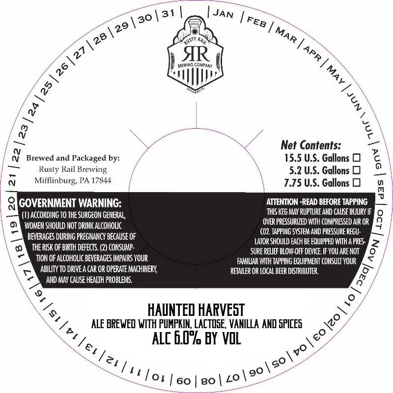 Haunted Harvest — full label as filed with TTB