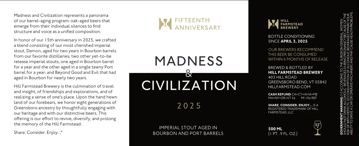 Madness & Civilization 2025 label art — MADNESS & CIVILIZATION 2025
