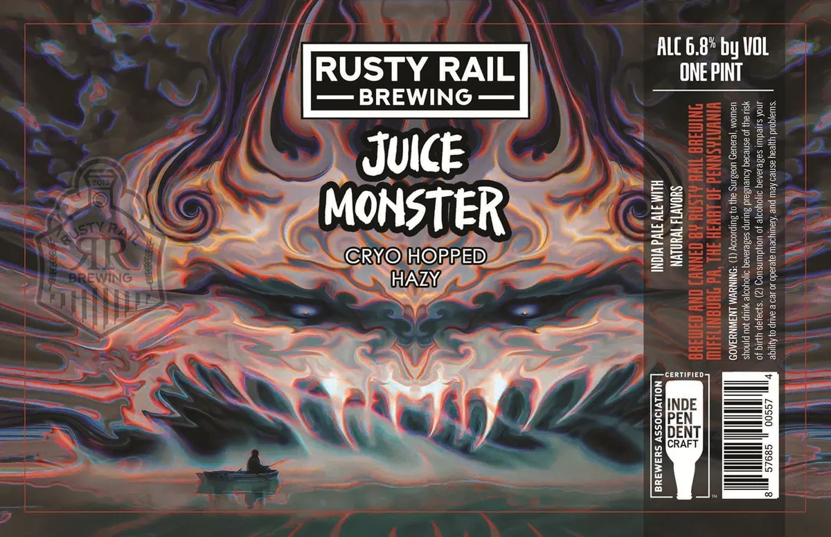 Juice Monster label art — RUSTY RAIL BREWING