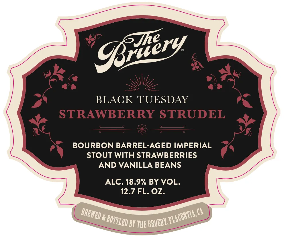 Black Tuesday Strawberry Strudel — full label as filed with TTB