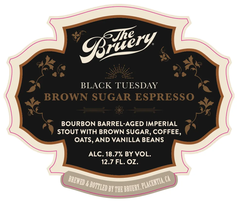 Black Tuesday Brown Sugar Espresso — full label as filed with TTB