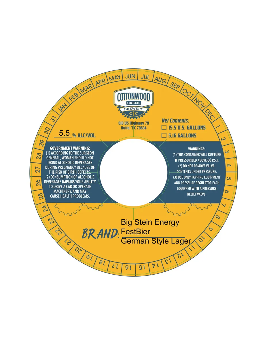 Big Stein Energy FestBier label art — BIG STEIN ENERGY FESTBIER