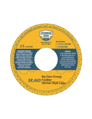 Big Stein Energy FestBier label