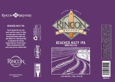 Beached Hazy IPA label