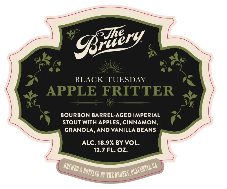 Black Tuesday Apple Fritter — full label as filed with TTB