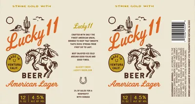 Lucky 11 Beer label