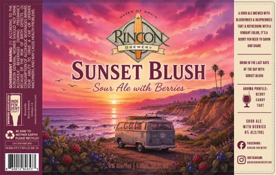 Sunset Blush label