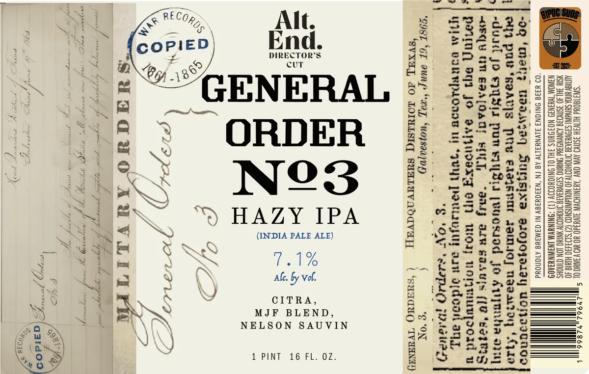 General Order No. 3 label art — GENERAL ORDER NO. 3