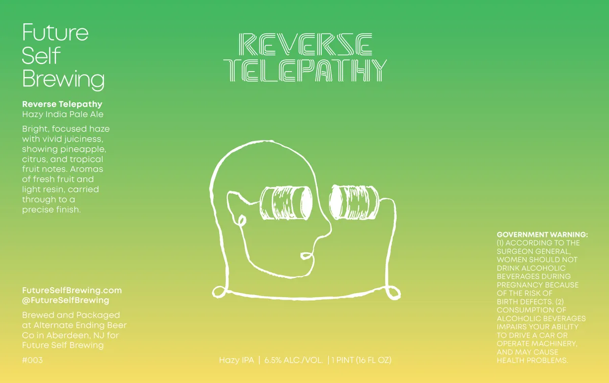 Reverse Telepathy label art — REVERSE TELEPATHY
