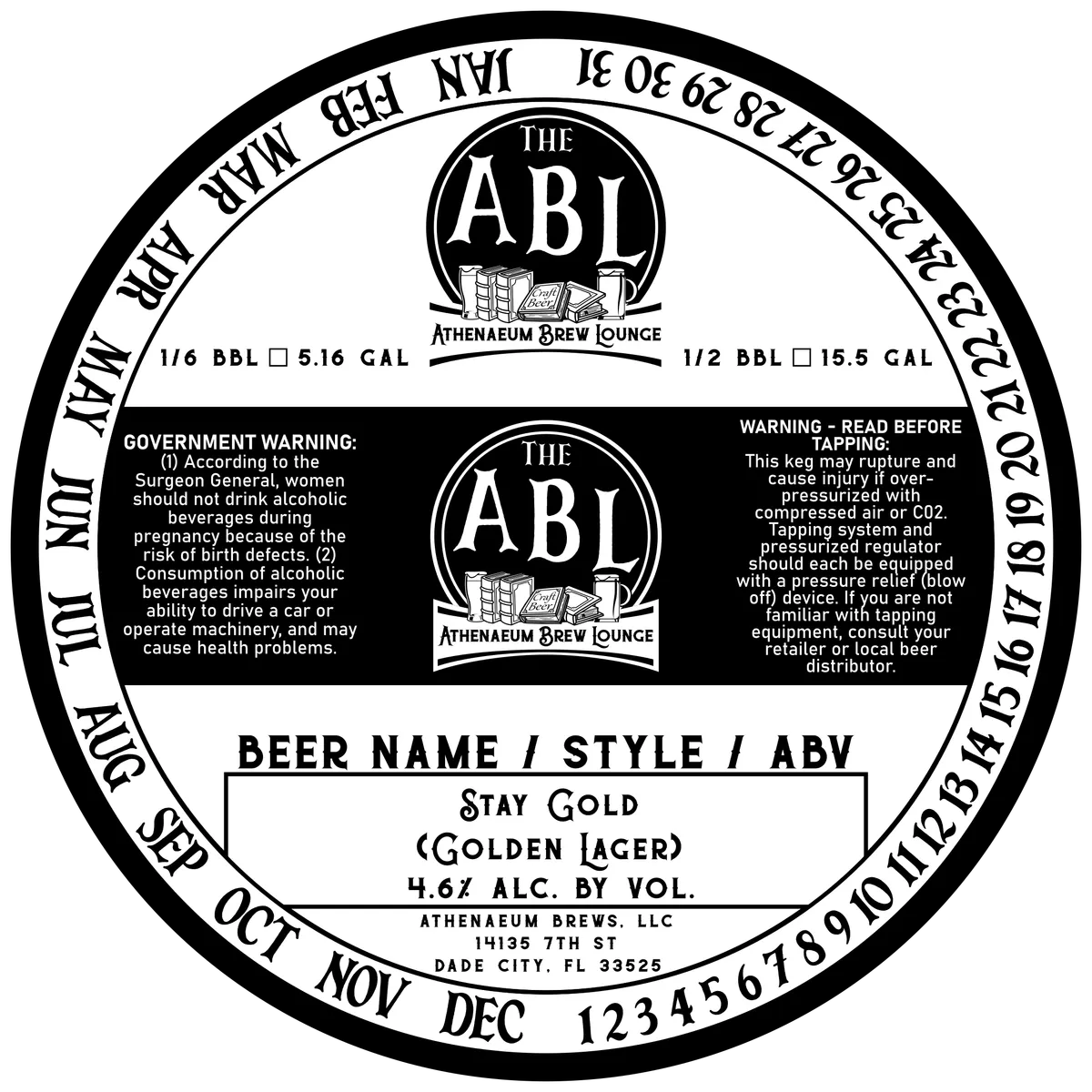 Stay Gold label art — STAY GOLD