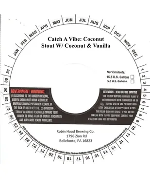 Catch A Vibe: Coconut Stout W/ Coconut & Vanilla label