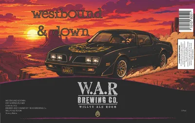 Westbound & Down label